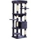 Heybly HCT050W Cat Scratching Post with Blankets for Large Cat Tree Large Platforms Cave 50 x 50 x 153cm Light Grey Heybly HCT050W Cat Scratching Post with Blankets for Large Cat Tree Large Platforms Cave 50 x 50 x 153cm Light Grey