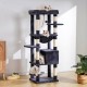 Heybly HCT050W Cat Scratching Post with Blankets for Large Cat Tree Large Platforms Cave 50 x 50 x 153cm Light Grey Heybly HCT050W Cat Scratching Post with Blankets for Large Cat Tree Large Platforms Cave 50 x 50 x 153cm Light Grey