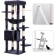 Heybly HCT050W Cat Scratching Post with Blankets for Large Cat Tree Large Platforms Cave 50 x 50 x 153cm Light Grey Heybly HCT050W Cat Scratching Post with Blankets for Large Cat Tree Large Platforms Cave 50 x 50 x 153cm Light Grey
