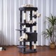 Heybly HCT050W Cat Scratching Post with Blankets for Large Cat Tree Large Platforms Cave 50 x 50 x 153cm Light Grey Heybly HCT050W Cat Scratching Post with Blankets for Large Cat Tree Large Platforms Cave 50 x 50 x 153cm Light Grey