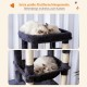 Heybly HCT050W Cat Scratching Post with Blankets for Large Cat Tree Large Platforms Cave 50 x 50 x 153cm Light Grey Heybly HCT050W Cat Scratching Post with Blankets for Large Cat Tree Large Platforms Cave 50 x 50 x 153cm Light Grey