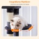 Heybly HCT050W Cat Scratching Post with Blankets for Large Cat Tree Large Platforms Cave 50 x 50 x 153cm Light Grey Heybly HCT050W Cat Scratching Post with Blankets for Large Cat Tree Large Platforms Cave 50 x 50 x 153cm Light Grey