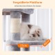 Heybly HCT050W Cat Scratching Post with Blankets for Large Cat Tree Large Platforms Cave 50 x 50 x 153cm Light Grey Heybly HCT050W Cat Scratching Post with Blankets for Large Cat Tree Large Platforms Cave 50 x 50 x 153cm Light Grey