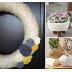 Homewit Sisal Rope for Scratching Post, Sisal Rope 8 mm (25 Metres), Sisal Rope for Cats, Natural Sisal Rope, Suitable for Garden Decoration, Cat Tree - (Black)