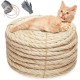 Homewit Sisal Rope for Scratching Post, Sisal Rope 8 mm (25 Metres), Sisal Rope for Cats, Natural Sisal Rope, Suitable for Garden Decoration, Cat Tree - (Black)