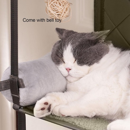 MENDUNER Door Mounted Cat Climber, 420D Nylon, Space Saving Solution, Foldable with Removable Cushion, Interactive Toy with Bells MENDUNER Door Mounted Cat Climber, 420D Nylon, Space Saving Solution, Foldable with Removable Cushion, Interactive Toy with Bells