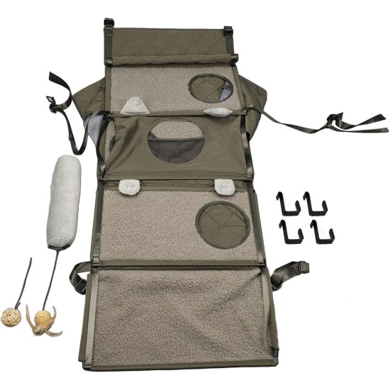 MENDUNER Door Mounted Cat Climber, 420D Nylon, Space Saving Solution, Foldable with Removable Cushion, Interactive Toy with Bells MENDUNER Door Mounted Cat Climber, 420D Nylon, Space Saving Solution, Foldable with Removable Cushion, Interactive Toy with Bells