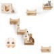 MIUZMORE Pine Cat Wall Shelves, Set of 5 Cat Wall Furniture, Cat Scratching Post with 3 Levels, Cat Perch, Cat House and Cat House, 4 Cat Toys - Cat Shelves for Wall MIUZMORE Pine Cat Wall Shelves, Set of 5 Cat Wall Furniture, Cat Scratching Post with 3 Levels, Cat Perch, Cat House and Cat House, 4 Cat Toys - Cat Shelves for Wall