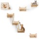 MIUZMORE Pine Cat Wall Shelves, Set of 5 Cat Wall Furniture, Cat Scratching Post with 3 Levels, Cat Perch, Cat House and Cat House, 4 Cat Toys - Cat Shelves for Wall MIUZMORE Pine Cat Wall Shelves, Set of 5 Cat Wall Furniture, Cat Scratching Post with 3 Levels, Cat Perch, Cat House and Cat House, 4 Cat Toys - Cat Shelves for Wall