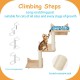 MIUZMORE Pine Cat Wall Shelves, Set of 5 Cat Wall Furniture, Cat Scratching Post with 3 Levels, Cat Perch, Cat House and Cat House, 4 Cat Toys - Cat Shelves for Wall MIUZMORE Pine Cat Wall Shelves, Set of 5 Cat Wall Furniture, Cat Scratching Post with 3 Levels, Cat Perch, Cat House and Cat House, 4 Cat Toys - Cat Shelves for Wall
