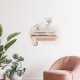 MIUZMORE Pine Cat Wall Shelves, Set of 5 Cat Wall Furniture, Cat Scratching Post with 3 Levels, Cat Perch, Cat House and Cat House, 4 Cat Toys - Cat Shelves for Wall MIUZMORE Pine Cat Wall Shelves, Set of 5 Cat Wall Furniture, Cat Scratching Post with 3 Levels, Cat Perch, Cat House and Cat House, 4 Cat Toys - Cat Shelves for Wall