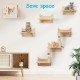 MIUZMORE Pine Cat Wall Shelves, Set of 5 Cat Wall Furniture, Cat Scratching Post with 3 Levels, Cat Perch, Cat House and Cat House, 4 Cat Toys - Cat Shelves for Wall MIUZMORE Pine Cat Wall Shelves, Set of 5 Cat Wall Furniture, Cat Scratching Post with 3 Levels, Cat Perch, Cat House and Cat House, 4 Cat Toys - Cat Shelves for Wall