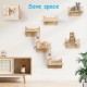 MIUZMORE Pine Cat Wall Shelves, Set of 5 Cat Wall Furniture, Cat Scratching Post with 3 Levels, Cat Perch, Cat House and Cat House, 4 Cat Toys - Cat Shelves for Wall MIUZMORE Pine Cat Wall Shelves, Set of 5 Cat Wall Furniture, Cat Scratching Post with 3 Levels, Cat Perch, Cat House and Cat House, 4 Cat Toys - Cat Shelves for Wall