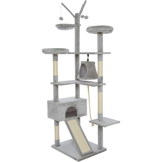 Meerveil Cat Tree Sturdy XXL with Widened and Thickened Base Plate, High Quality Sisal and 2 Houses, Height: 210 cm. Meerveil Cat Tree Sturdy XXL with Widened and Thickened Base Plate, High Quality Sisal and 2 Houses, Height: 210 cm.