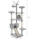 Meerveil Cat Tree Sturdy XXL with Widened and Thickened Base Plate, High Quality Sisal and 2 Houses, Height: 210 cm. Meerveil Cat Tree Sturdy XXL with Widened and Thickened Base Plate, High Quality Sisal and 2 Houses, Height: 210 cm.