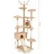 Meerveil Cat Tree Sturdy XXL with Widened and Thickened Base Plate, High Quality Sisal and 2 Houses, Height: 210 cm. Meerveil Cat Tree Sturdy XXL with Widened and Thickened Base Plate, High Quality Sisal and 2 Houses, Height: 210 cm.