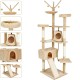 Meerveil Cat Tree Sturdy XXL with Widened and Thickened Base Plate, High Quality Sisal and 2 Houses, Height: 210 cm. Meerveil Cat Tree Sturdy XXL with Widened and Thickened Base Plate, High Quality Sisal and 2 Houses, Height: 210 cm.