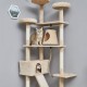 Meerveil Cat Tree Sturdy XXL with Widened and Thickened Base Plate, High Quality Sisal and 2 Houses, Height: 210 cm. Meerveil Cat Tree Sturdy XXL with Widened and Thickened Base Plate, High Quality Sisal and 2 Houses, Height: 210 cm.