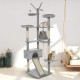 Meerveil Cat Tree Sturdy XXL with Widened and Thickened Base Plate, High Quality Sisal and 2 Houses, Height: 210 cm. Meerveil Cat Tree Sturdy XXL with Widened and Thickened Base Plate, High Quality Sisal and 2 Houses, Height: 210 cm.