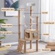 Mekidulu 170 cm Large Cat Tree with 2 Space Capsules, 14 Jute Scratching Post, Ladder, Cave, Cat Toy, Plush Platforms (Load Capacity 30 kg) Mekidulu 170 cm Large Cat Tree with 2 Space Capsules, 14 Jute Scratching Post, Ladder, Cave, Cat Toy, Plush Platforms (Load Capacity 30 kg)