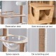 Mekidulu 170 cm Large Cat Tree with 2 Space Capsules, 14 Jute Scratching Post, Ladder, Cave, Cat Toy, Plush Platforms (Load Capacity 30 kg) Mekidulu 170 cm Large Cat Tree with 2 Space Capsules, 14 Jute Scratching Post, Ladder, Cave, Cat Toy, Plush Platforms (Load Capacity 30 kg)