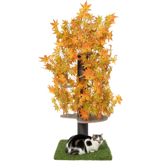 Natural Scratching Post for Climbing, Hiding and Sleeping - Large with Interchangeable Leaves - Multi-Stage, Easy to Assemble - Pet-Safe Materials, Durable and Patented Robust Cat Tree Natural Scratching Post for Climbing, Hiding and Sleeping - Large with Interchangeable Leaves - Multi-Stage, Easy to Assemble - Pet-Safe Materials, Durable and Patented Robust Cat Tree