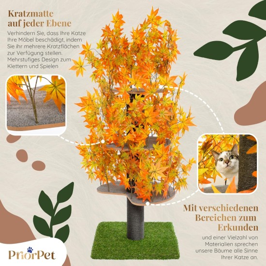 Natural Scratching Post for Climbing, Hiding and Sleeping - Large with Interchangeable Leaves - Multi-Stage, Easy to Assemble - Pet-Safe Materials, Durable and Patented Robust Cat Tree Natural Scratching Post for Climbing, Hiding and Sleeping - Large with Interchangeable Leaves - Multi-Stage, Easy to Assemble - Pet-Safe Materials, Durable and Patented Robust Cat Tree