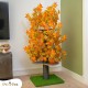 Natural Scratching Post for Climbing, Hiding and Sleeping - Large with Interchangeable Leaves - Multi-Stage, Easy to Assemble - Pet-Safe Materials, Durable and Patented Robust Cat Tree