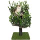 Natural Scratching Post for Climbing, Hiding and Sleeping - Large with Interchangeable Leaves - Multi-Stage, Easy to Assemble - Pet-Safe Materials, Durable and Patented Robust Cat Tree