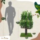Natural Scratching Post for Climbing, Hiding and Sleeping - Large with Interchangeable Leaves - Multi-Stage, Easy to Assemble - Pet-Safe Materials, Durable and Patented Robust Cat Tree