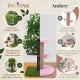 Natural Scratching Post for Climbing, Hiding and Sleeping - Large with Interchangeable Leaves - Multi-Stage, Easy to Assemble - Pet-Safe Materials, Durable and Patented Robust Cat Tree