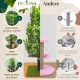 Natural Scratching Post for Climbing, Hiding and Sleeping - Large with Interchangeable Leaves - Multi-Stage, Easy to Assemble - Pet-Safe Materials, Durable and Patented Robust Cat Tree