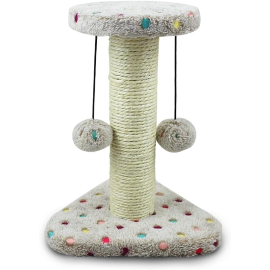 Nobleza - Cat Scratching Post with Sisal for Small Cats, Climbing Tower for Kittens, Scratching Post, Climbing Tree, Play Tower with Hanging Toy for Cats, Brown, 22 x 20 x 28 cm Nobleza - Cat Scratching Post with Sisal for Small Cats, Climbing Tower for Kittens, Scratching Post, Climbing Tree, Play Tower with Hanging Toy for Cats, Brown, 22 x 20 x 28 cm