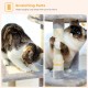 PAWZ Road Cat Scratching Post, Small Cat Tower [73 cm] with Large Hammock, 2 Types of Cat Activity Tree with Sisal Cat Scratching Post, Interactive Danging Ball for Indoor Cats, Beige