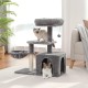 PAWZ Road Cat Scratching Post, Small Cat Tower [73 cm] with Large Hammock, 2 Types of Cat Activity Tree with Sisal Cat Scratching Post, Interactive Danging Ball for Indoor Cats, Beige