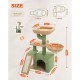 PAWZ Road Cat Scratching Post, Small Cat Tower [73 cm] with Large Hammock, 2 Types of Cat Activity Tree with Sisal Cat Scratching Post, Interactive Danging Ball for Indoor Cats, Beige
