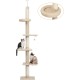 PAWZ Road Cat Tree, 5 Tier Floor to Ceiling Height Adjustable High Cat Climbing Activity Centre with Cat Scratching Post, Cozy Bed, Dangling Ball for Indoor Cats/Kittens, Beige PAWZ Road Cat Tree, 5 Tier Floor to Ceiling Height Adjustable High Cat Climbing Activity Centre with Cat Scratching Post, Cozy Bed, Dangling Ball for Indoor Cats/Kittens, Beige