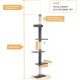 PAWZ Road Cat Tree, 5 Tier Floor to Ceiling Height Adjustable High Cat Climbing Activity Centre with Cat Scratching Post, Cozy Bed, Dangling Ball for Indoor Cats/Kittens, Beige PAWZ Road Cat Tree, 5 Tier Floor to Ceiling Height Adjustable High Cat Climbing Activity Centre with Cat Scratching Post, Cozy Bed, Dangling Ball for Indoor Cats/Kittens, Beige