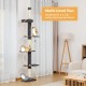 PAWZ Road Cat Tree, 5 Tier Floor to Ceiling Height Adjustable High Cat Climbing Activity Centre with Cat Scratching Post, Cozy Bed, Dangling Ball for Indoor Cats/Kittens, Beige PAWZ Road Cat Tree, 5 Tier Floor to Ceiling Height Adjustable High Cat Climbing Activity Centre with Cat Scratching Post, Cozy Bed, Dangling Ball for Indoor Cats/Kittens, Beige