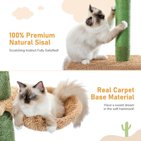 PAWZ Road Cat Tree, 5 Tier Floor to Ceiling Height Adjustable High Cat Climbing Activity Centre with Cat Scratching Post, Cozy Bed, Dangling Ball for Indoor Cats/Kittens, Beige PAWZ Road Cat Tree, 5 Tier Floor to Ceiling Height Adjustable High Cat Climbing Activity Centre with Cat Scratching Post, Cozy Bed, Dangling Ball for Indoor Cats/Kittens, Beige