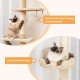 PAWZ Road Cat Tree, 5 Tier Floor to Ceiling Height Adjustable High Cat Climbing Activity Centre with Cat Scratching Post, Cozy Bed, Dangling Ball for Indoor Cats/Kittens, Beige PAWZ Road Cat Tree, 5 Tier Floor to Ceiling Height Adjustable High Cat Climbing Activity Centre with Cat Scratching Post, Cozy Bed, Dangling Ball for Indoor Cats/Kittens, Beige