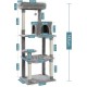 PAWZ Road Luxury Cat Tree Large Cat Play Tower Activity Centre Stable and Stable Cat Tree with Hammock and Beautiful Cat House Grey 143 cm PAWZ Road Luxury Cat Tree Large Cat Play Tower Activity Centre Stable and Stable Cat Tree with Hammock and Beautiful Cat House Grey 143 cm