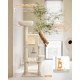 PAWZ Road Luxury Cat Tree Large Cat Play Tower Activity Centre Stable and Stable Cat Tree with Hammock and Beautiful Cat House Grey 143 cm PAWZ Road Luxury Cat Tree Large Cat Play Tower Activity Centre Stable and Stable Cat Tree with Hammock and Beautiful Cat House Grey 143 cm