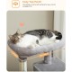 PAWZ Road Luxury Cat Tree Large Cat Play Tower Activity Centre Stable and Stable Cat Tree with Hammock and Beautiful Cat House Grey 143 cm PAWZ Road Luxury Cat Tree Large Cat Play Tower Activity Centre Stable and Stable Cat Tree with Hammock and Beautiful Cat House Grey 143 cm