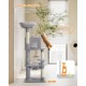 PAWZ Road Luxury Cat Tree Large Cat Play Tower Activity Centre Stable and Stable Cat Tree with Hammock and Beautiful Cat House Grey 143 cm PAWZ Road Luxury Cat Tree Large Cat Play Tower Activity Centre Stable and Stable Cat Tree with Hammock and Beautiful Cat House Grey 143 cm