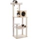 PAWZ Road Luxury Cat Tree Large Cat Play Tower Activity Centre Stable and Stable Cat Tree with Hammock and Beautiful Cat House Grey 143 cm PAWZ Road Luxury Cat Tree Large Cat Play Tower Activity Centre Stable and Stable Cat Tree with Hammock and Beautiful Cat House Grey 143 cm