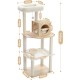 PAWZ Road Luxury Cat Tree Large Cat Play Tower Activity Centre Stable and Stable Cat Tree with Hammock and Beautiful Cat House Grey 143 cm PAWZ Road Luxury Cat Tree Large Cat Play Tower Activity Centre Stable and Stable Cat Tree with Hammock and Beautiful Cat House Grey 143 cm