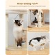 PAWZ Road Luxury Cat Tree Large Cat Play Tower Activity Centre Stable and Stable Cat Tree with Hammock and Beautiful Cat House Grey 143 cm PAWZ Road Luxury Cat Tree Large Cat Play Tower Activity Centre Stable and Stable Cat Tree with Hammock and Beautiful Cat House Grey 143 cm