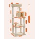 PAWZ Road Luxury Cat Tree Large Cat Play Tower Activity Centre Stable and Stable Cat Tree with Hammock and Beautiful Cat House Grey 143 cm PAWZ Road Luxury Cat Tree Large Cat Play Tower Activity Centre Stable and Stable Cat Tree with Hammock and Beautiful Cat House Grey 143 cm