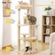 PAWZ Road Luxury Cat Tree Large Cat Play Tower Activity Centre Stable and Stable Cat Tree with Hammock and Beautiful Cat House Grey 143 cm PAWZ Road Luxury Cat Tree Large Cat Play Tower Activity Centre Stable and Stable Cat Tree with Hammock and Beautiful Cat House Grey 143 cm